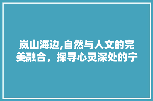 岚山海边,自然与人文的完美融合，探寻心灵深处的宁静港湾