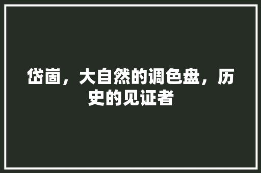 岱崮，大自然的调色盘，历史的见证者