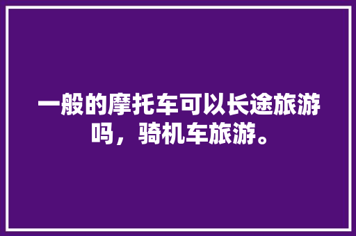 一般的摩托车可以长途旅游吗，骑机车旅游。