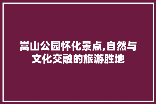 嵩山公园怀化景点,自然与文化交融的旅游胜地