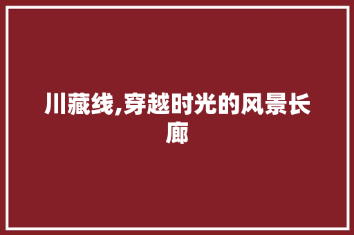 川藏线,穿越时光的风景长廊