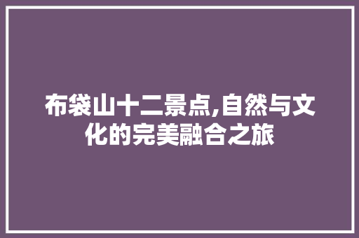 布袋山十二景点,自然与文化的完美融合之旅