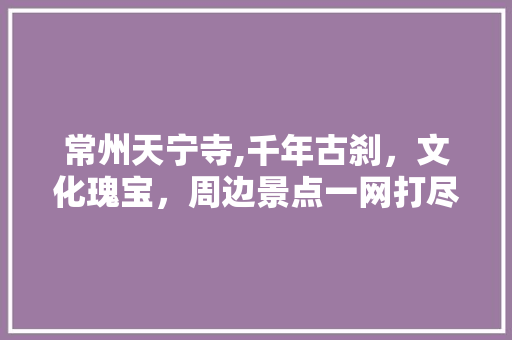 常州天宁寺,千年古刹，文化瑰宝，周边景点一网打尽