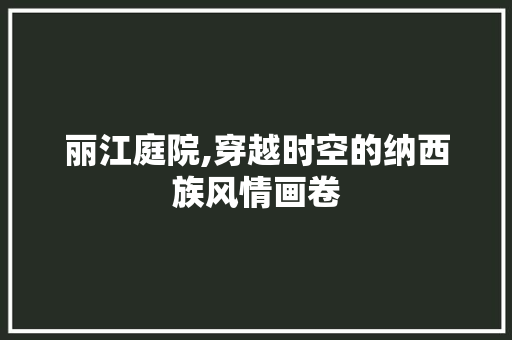 丽江庭院,穿越时空的纳西族风情画卷  第1张