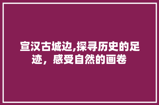 宣汉古城边,探寻历史的足迹，感受自然的画卷