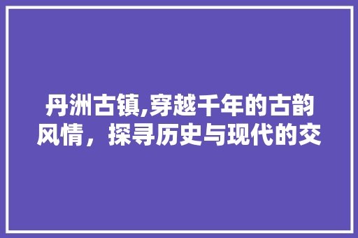 丹洲古镇,穿越千年的古韵风情，探寻历史与现代的交融之地  第1张