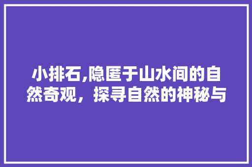 小排石,隐匿于山水间的自然奇观，探寻自然的神秘与宁静