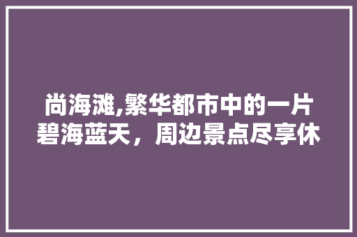 尚海滩,繁华都市中的一片碧海蓝天，周边景点尽享休闲时光