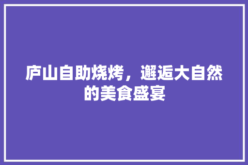 庐山自助烧烤，邂逅大自然的美食盛宴  第1张