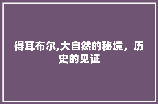 得耳布尔,大自然的秘境，历史的见证