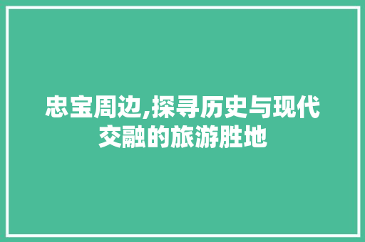 忠宝周边,探寻历史与现代交融的旅游胜地