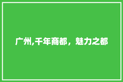 广州,千年商都，魅力之都