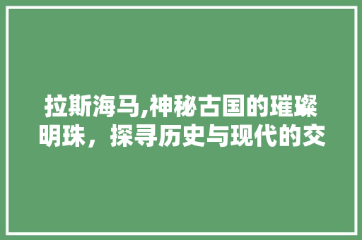 拉斯海马,神秘古国的璀璨明珠，探寻历史与现代的交融