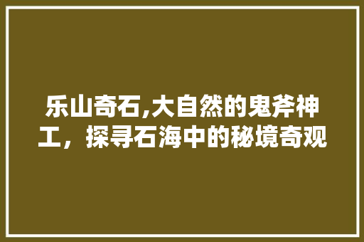 乐山奇石,大自然的鬼斧神工，探寻石海中的秘境奇观