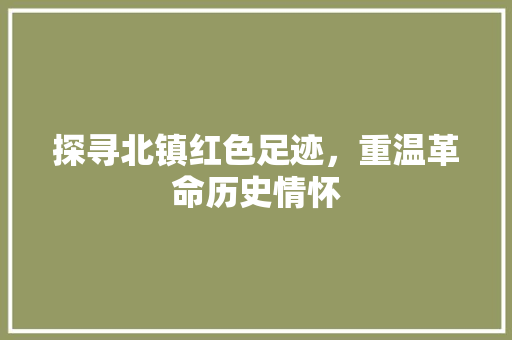 探寻北镇红色足迹，重温革命历史情怀