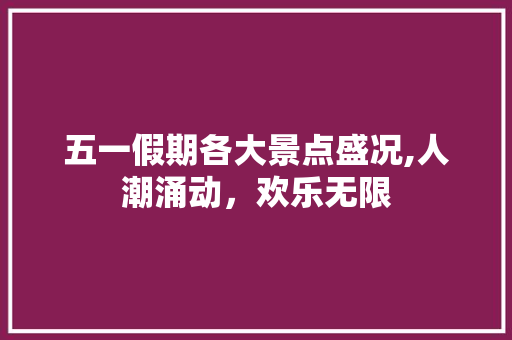 五一假期各大景点盛况,人潮涌动，欢乐无限  第1张