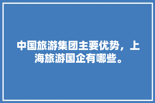 中国旅游集团主要优势，上海旅游国企有哪些。