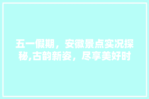 五一假期，安徽景点实况探秘,古韵新姿，尽享美好时光