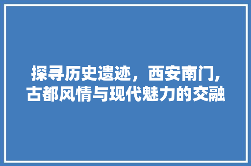 探寻历史遗迹，西安南门,古都风情与现代魅力的交融