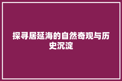 探寻居延海的自然奇观与历史沉淀