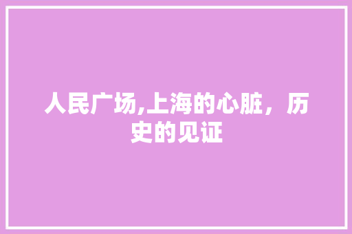 人民广场,上海的心脏，历史的见证