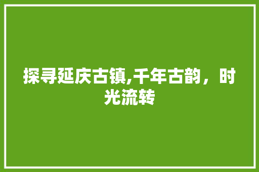 探寻延庆古镇,千年古韵，时光流转