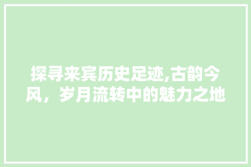 探寻来宾历史足迹,古韵今风，岁月流转中的魅力之地