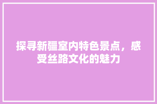 探寻新疆室内特色景点，感受丝路文化的魅力