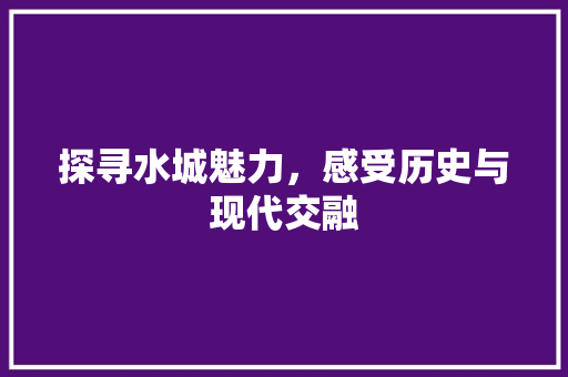 探寻水城魅力，感受历史与现代交融