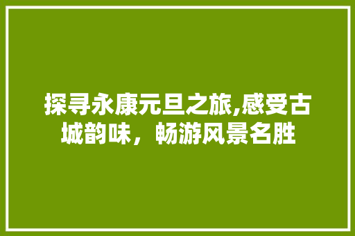 探寻永康元旦之旅,感受古城韵味，畅游风景名胜