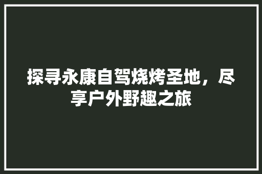 探寻永康自驾烧烤圣地，尽享户外野趣之旅