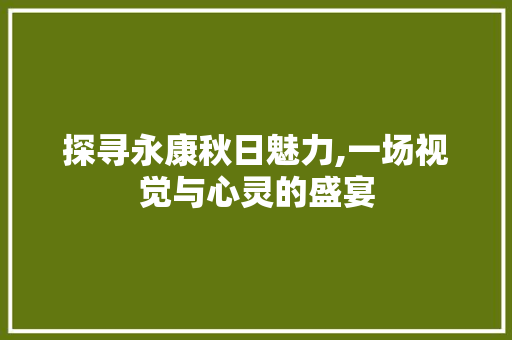 探寻永康秋日魅力,一场视觉与心灵的盛宴