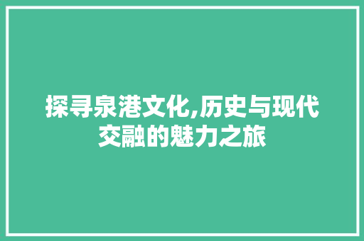 探寻泉港文化,历史与现代交融的魅力之旅  第1张