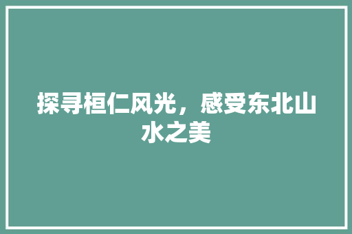 探寻桓仁风光，感受东北山水之美