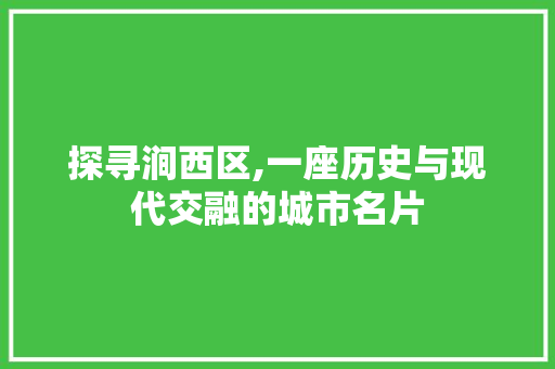 探寻涧西区,一座历史与现代交融的城市名片