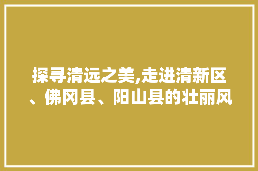 探寻清远之美,走进清新区、佛冈县、阳山县的壮丽风光  第1张