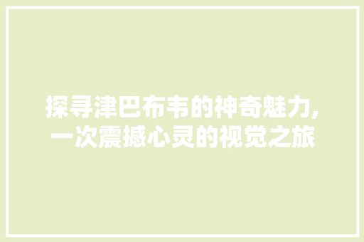 探寻津巴布韦的神奇魅力,一次震撼心灵的视觉之旅