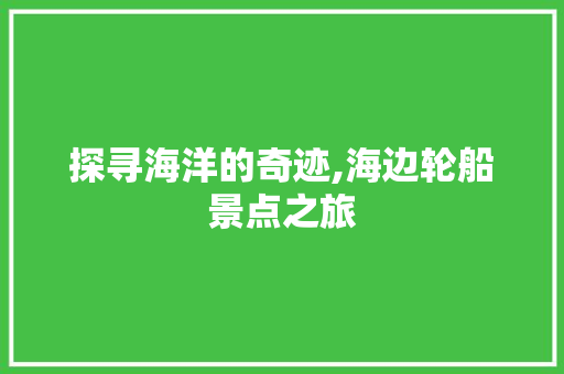 探寻海洋的奇迹,海边轮船景点之旅