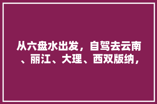 从六盘水出发，自驾去云南、丽江、大理、西双版纳，有什么合理的旅游路线吗，云南丽江旅游攻略自由行路线推荐。