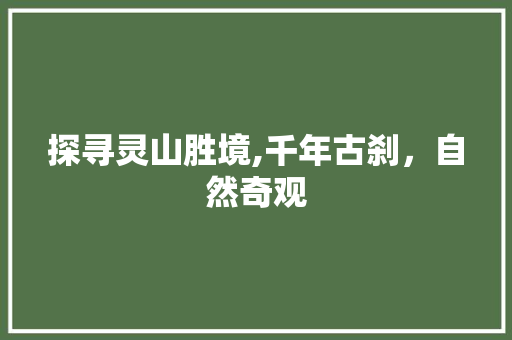 探寻灵山胜境,千年古刹，自然奇观