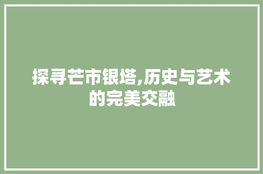 探寻芒市银塔,历史与艺术的完美交融