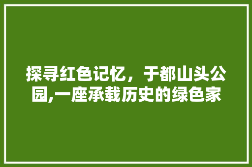 探寻红色记忆，于都山头公园,一座承载历史的绿色家园