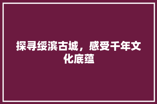 探寻绥滨古城，感受千年文化底蕴