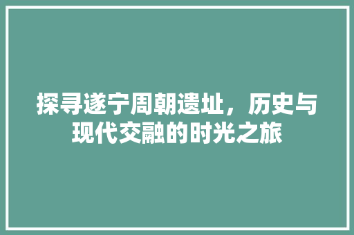 探寻遂宁周朝遗址，历史与现代交融的时光之旅