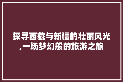 探寻西藏与新疆的壮丽风光,一场梦幻般的旅游之旅