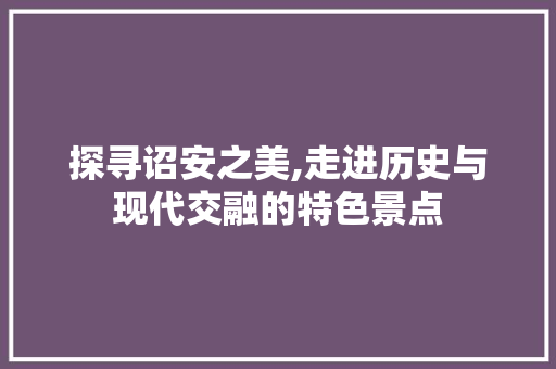 探寻诏安之美,走进历史与现代交融的特色景点