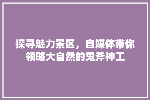 探寻魅力景区，自媒体带你领略大自然的鬼斧神工