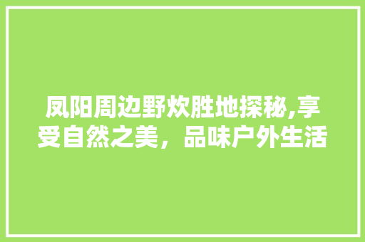 凤阳周边野炊胜地探秘,享受自然之美，品味户外生活