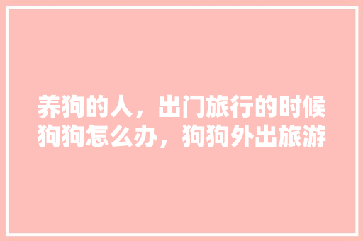 养狗的人，出门旅行的时候狗狗怎么办，狗狗外出旅游不吃饭怎么办。  第1张