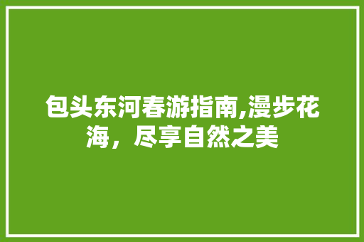 包头东河春游指南,漫步花海，尽享自然之美